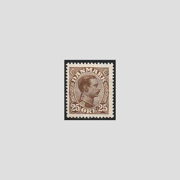 FRIMRKER DANMARK | 1913 - AFA 72 - Chr. X 25 re brun - Postfrisk