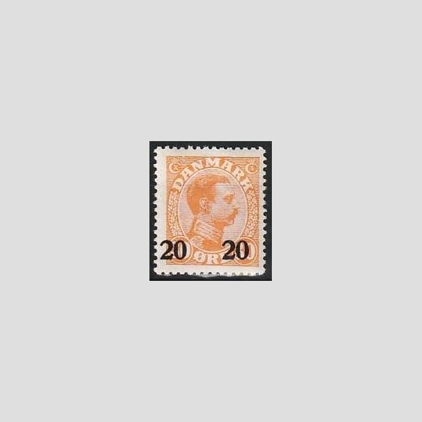 FRIMRKER DANMARK | 1926 - AFA 152 - 20 20/30 re orange provisorier - Postfrisk