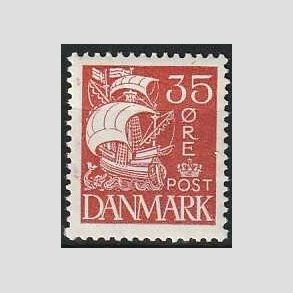 FRIM�RKER DANMARK | 1927 - AFA 173 - Karavel 35 �re brunr�d - Postfrisk