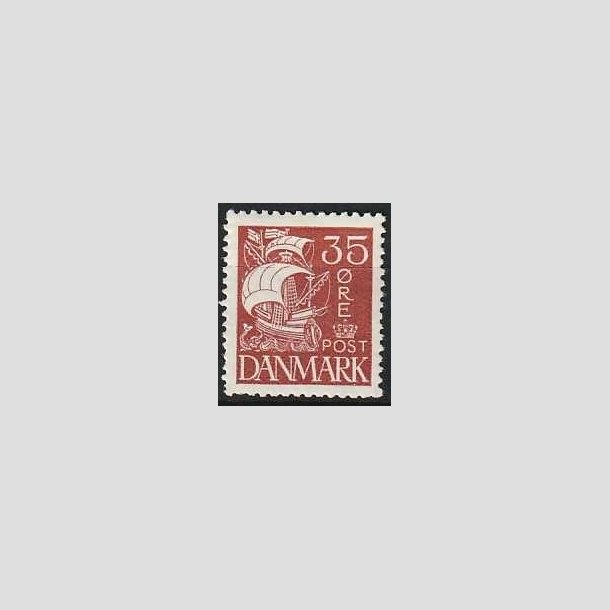 FRIMRKER DANMARK | 1927 - AFA 173 - Karavel 35 re brunrd - Postfrisk