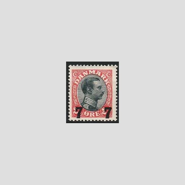 FRIMRKER DANMARK | 1926 - AFA 158 - 7 7/27 re rd/sort provisorier - Postfrisk