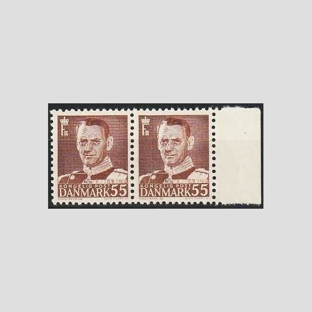 FRIMRKER DANMARK | 1951 - AFA 327 - Fr. IX 55 re brun i par - Postfrisk