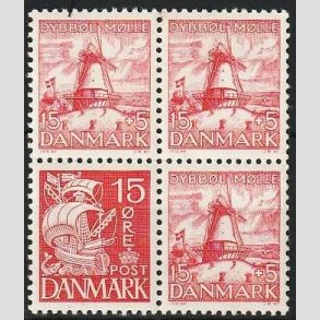 FRIMRKER DANMARK | 1937 - AFA 238 - Dybbl Mlle Blok 3 - Postfrisk