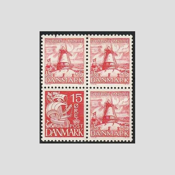 FRIMRKER DANMARK | 1937 - AFA 238 - Dybbl Mlle Blok 3 - Postfrisk