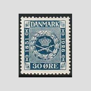 FRIM�RKER DANMARK | 1926 - AFA 156 - Frim�rkets 75 �rs jubil�um 30 �re bl� - Postfrisk