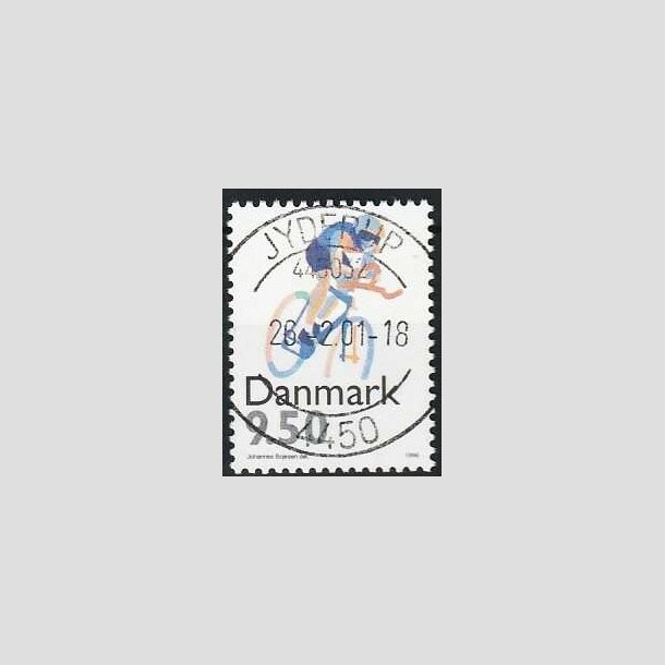 FRIMRKER DANMARK | 1996 - AFA 1114 - Sport - 9,50 Kr. flerfarvet - Pragt Stemplet Jyderup