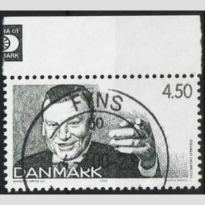 FRIMRKER DANMARK | 1999 - AFA 1213 - Dansk revy - 4,50 Kr. grn - Pragt Stemplet 
