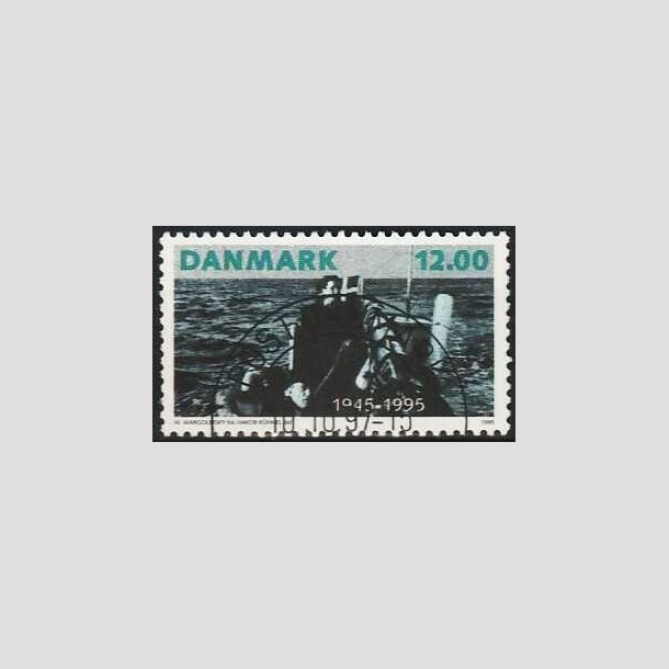 FRIMRKER DANMARK | 1995 - AFA 1094 - 50 ret for befrielsen - 12,00 Kr. flerfarvet - Pragt Stemplet