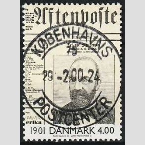 FRIMRKER DANMARK | 2000 - AFA 1235 - 1900-tallet serie 1 - 4,00 Kr. flerfarvet - Pragt Stemplet