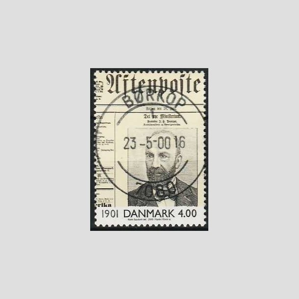 FRIMRKER DANMARK | 2000 - AFA 1235 - 1900-tallet serie 1 - 4,00 Kr. flerfarvet - Pragt Stemplet Brkop