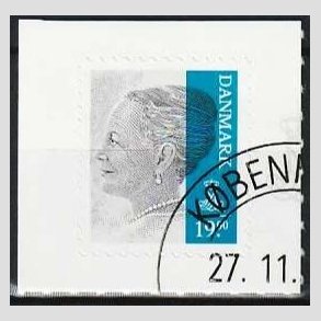 FRIMRKER DANMARK | 2014 - AFA 1802 - Dronning Margrethe II - 19,00 Kr. gr/mrkbl - Hjrnestemplet