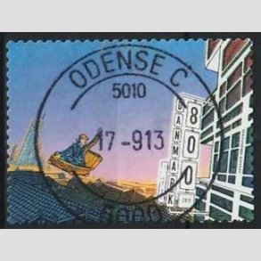 FRIMRKER DANMARK | 2013 - AFA 1752 - H.C. Andersen - 8,00 Kr. flerfarvet - Pragt Stemplet 