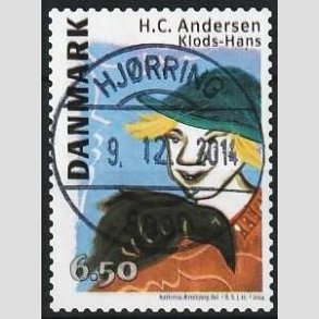 FRIM�RKER DANMARK | 2014 - AFA 1788 - H.C. Andersen - 6,50 Kr. Klods-Hans - Lux Stemplet Hj�rring
