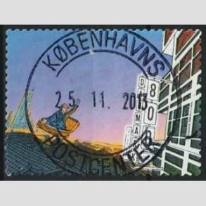 FRIM�RKER DANMARK | 2013 - AFA 1752 - H.C. Andersen - 8,00 Kr. flerfarvet - Pragt Stemplet 