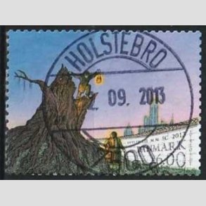 FRIM�RKER DANMARK | 2013 - AFA 1751 - H.C. Andersen - 6,00 Kr. flerfarvet - Pragt Stemplet Holstebro