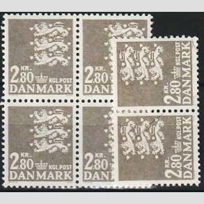 FRIMRKER DANMARK | 1967 - AFA 465F - Rigsvben - 2,80 Kr. gr x 6 stk. - Postfrisk