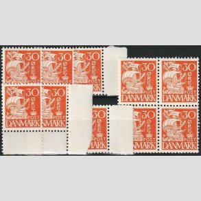 FRIMRKER DANMARK | 1940 - AFA 259 - Karavel - 30 re orange Type II x 10 stk. - Postfrisk