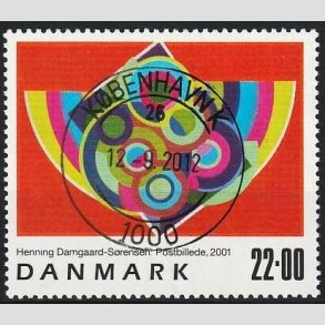 FRIMRKER DANMARK | 2001 - AFA 1293 - Frimrkekunst 4. - 22,00 Kr. Henning Damgaard-Srensen - Lux Stemplet