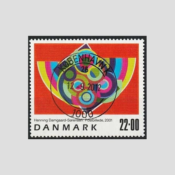 FRIMRKER DANMARK | 2001 - AFA 1293 - Frimrkekunst 4. - 22,00 Kr. Henning Damgaard-Srensen - Lux Stemplet