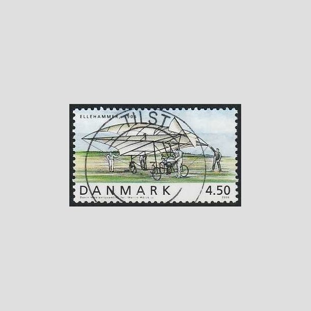 FRIMRKER DANMARK | 2006 - AFA 1478 - Ellehammer - 4,50 Kr. flerfarvet - Pragt Stemplet Tilst