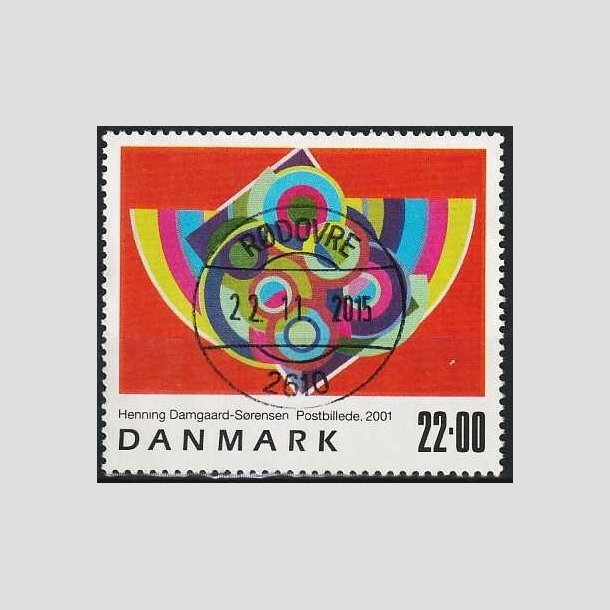 FRIMRKER DANMARK | 2001 - AFA 1293 - Frimrkekunst 4. - 22,00 Kr. Henning Damgaard-Srensen - Lux Stemplet