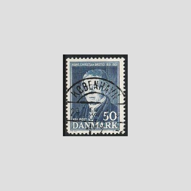 FRIMRKER DANMARK | 1951 - AFA 330 - Hans Christian rsted - 50 re bl - Lux Stemplet