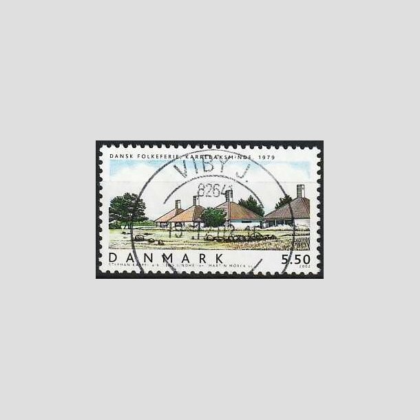 FRIMRKER DANMARK | 2002 - AFA 1334 - Danske boliger I. - 5,50 Kr. Dansk Folkeferie - Pragt Stemplet Viby J.