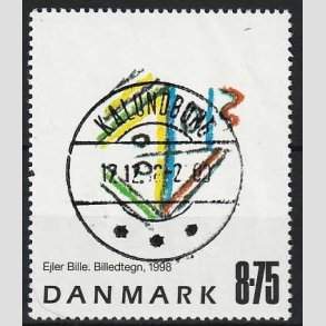 FRIMRKER DANMARK | 1998 - AFA 1189 - Ejler Bille - 8,75 Kr. flerfarvet - Pragt Stemplet Kalundborg