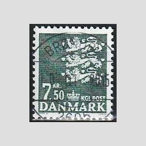 FRIMRKER DANMARK | 1998 - AFA 1173 - Rigsvben - 7,50 Kr. mrkegrn - Pragt Stemplet 