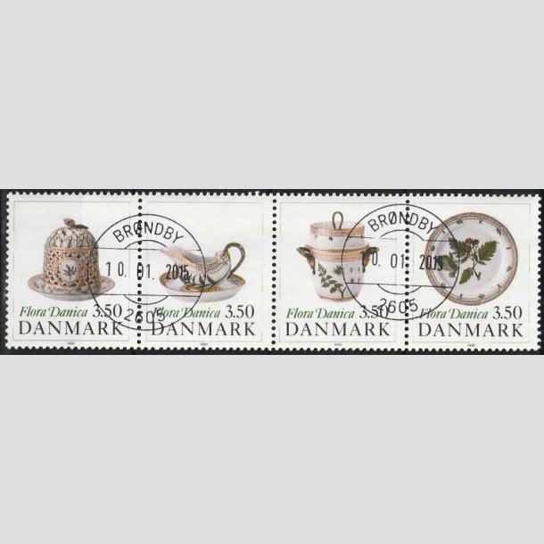 FRIMRKER DANMARK | 1990 - AFA 966-69 - Flora Danica 200 r - 3,50 Kr. i sammentryk flerfarvet - Lux Stemplet 