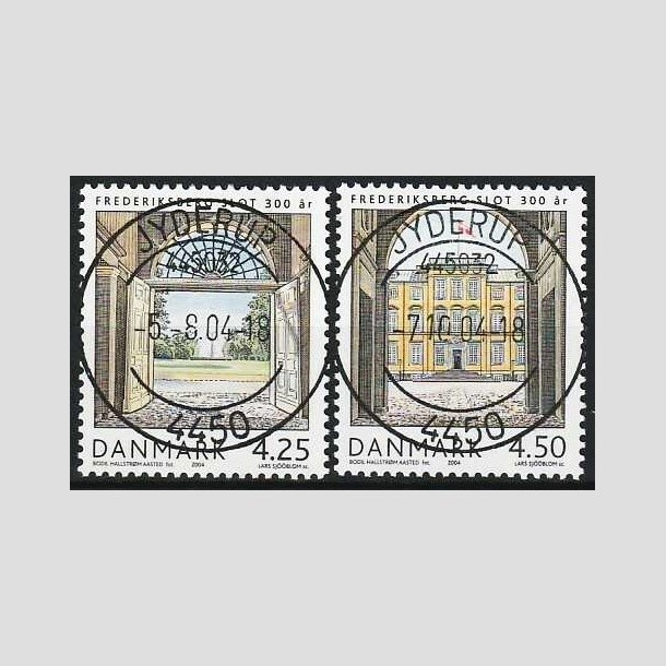 FRIMRKER DANMARK | 2004 - AFA 1391,1392 - Frederiksberg Slot - 4,25 + 4,50 Kr. i st flerfarvet - Pragt Stemplet Jyderup