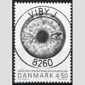 FRIM�RKER DANMARK | 2005 - AFA 1443 - INDEX:2005 - 4,50 Kr. flerfarvet - Pragt Stemplet Viby J.