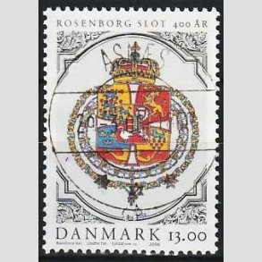 FRIM�RKER DANMARK | 2006 - AFA 1465 - Rosenborg Slot 400 �r. - 13,00 Kr. Rigsv�bnet - Pragt Stemplet Asn�s