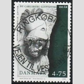 FRIM�RKER DANMARK | 2006 - AFA 1474 - Glypoteket 100 �r. - 4,75 Kr. Gravrelief - Pragt Stemplet