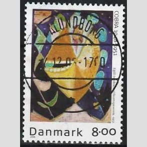FRIM�RKER DANMARK | 2006 - AFA 1487 - COBRA-malere - 8,00 Kr. flerfarvet - Pragt Stemplet Kalundborg