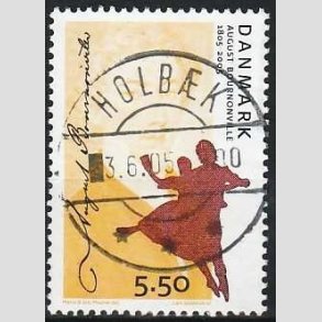 FRIM�RKER DANMARK | 2005 - AFA 1433 - August Bournoneville - 5,50 Kr. flerfarvet - Pragt Stemplet Holb�k