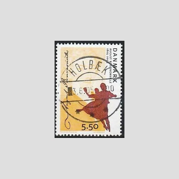 FRIMRKER DANMARK | 2005 - AFA 1433 - August Bournoneville - 5,50 Kr. flerfarvet - Pragt Stemplet Holbk