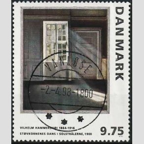 FRIMRKER DANMARK | 1997 - AFA 1158 - Vilh. Hammershj - 9,75 Kr. flerfarvet - Lux Stemplet Vanlse