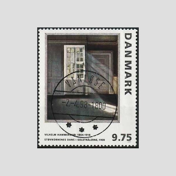 FRIMRKER DANMARK | 1997 - AFA 1158 - Vilh. Hammershj - 9,75 Kr. flerfarvet - Lux Stemplet Vanlse