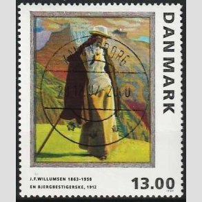 FRIMRKER DANMARK | 1997 - AFA 1159 - J.F. Willumsen - 13,00 Kr. flerfarvet - Lux Stemplet Kalundborg