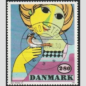 FRIMRKER DANMARK | 1986 - AFA 849 - Bjrn Wiinblad - 2,80 Kr. flerfarvet - Lux Stemplet Hundested