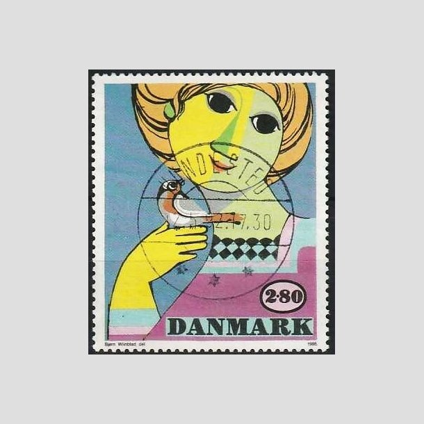 FRIMRKER DANMARK | 1986 - AFA 849 - Bjrn Wiinblad - 2,80 Kr. flerfarvet - Lux Stemplet Hundested