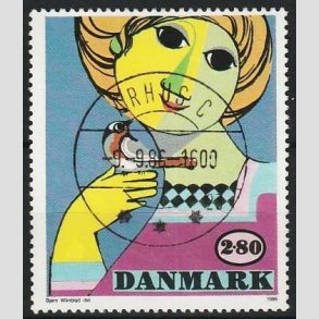 FRIMRKER DANMARK | 1986 - AFA 849 - Bjrn Wiinblad - 2,80 Kr. flerfarvet - Lux Stemplet rhus C