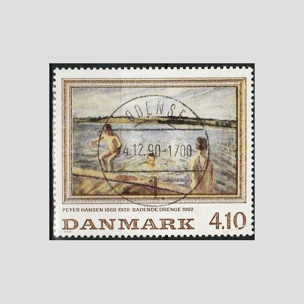 FRIMRKER DANMARK | 1988 - AFA 921 - Peter Hansen - 4,10 Kr. flerfarvet - Lux Stemplet Odense