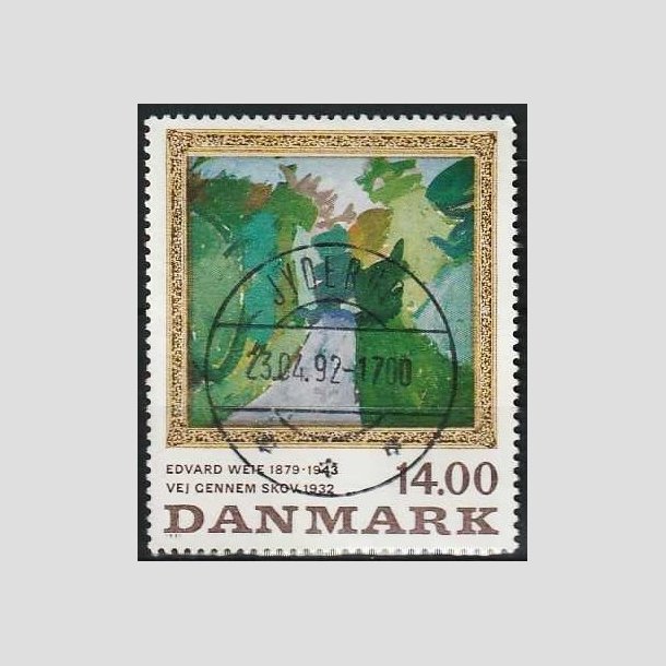 FRIMRKER DANMARK | 1991 - AFA 1006 - Edvard Weie - 14,00 Kr. flerfarvet - Lux Stemplet Jyderup