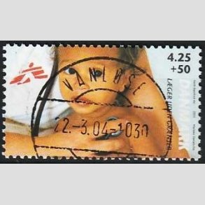 FRIMRKER DANMARK | 2003 - AFA 1349 - Lger uden grnser - 4,25 Kr. + 50 re - Pragt Stemplet Vanlse