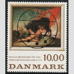 FRIMRKER DANMARK | 1984 - AFA 817 - N. Abildgaard - 10,00 Kr. flerfarvet - Lux Stemplet Ikast