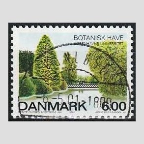 FRIMRKER DANMARK | 2001 - AFA 1273 - Botanisk Have - 6,00 Kr. flerfarvet - Lux Stemplet Vanlse