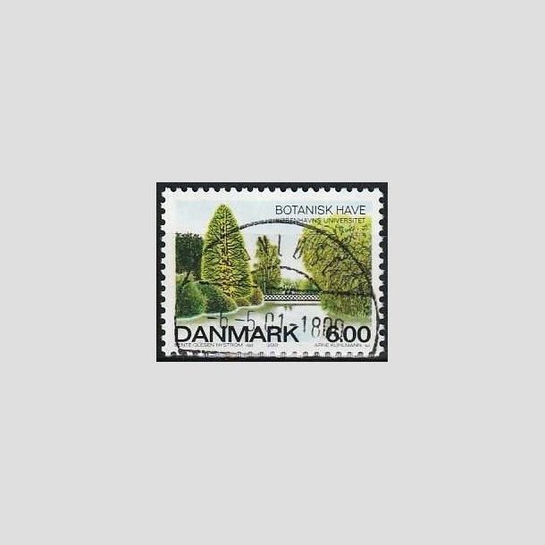 FRIMRKER DANMARK | 2001 - AFA 1273 - Botanisk Have - 6,00 Kr. flerfarvet - Lux Stemplet Vanlse