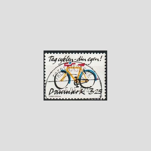 FRIMRKER DANMARK | 1990 - AFA 980 - Cykeltyveri - 3,25 Kr. flerfarvet - Pragt Stemplet Frederiksvrk